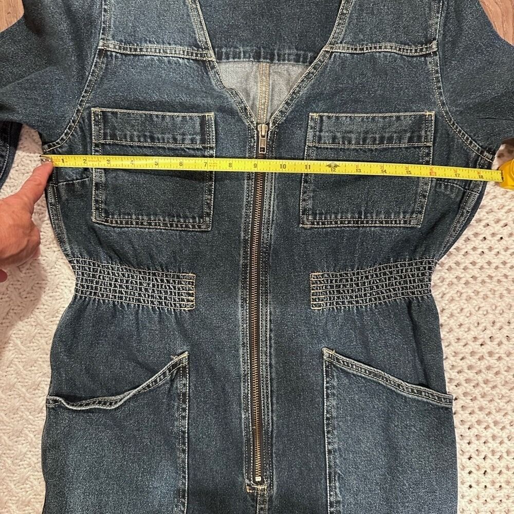MADEWELL SMALL WOMENS Denim Jumpsuit with Front Zipper - Picture 7 of 12